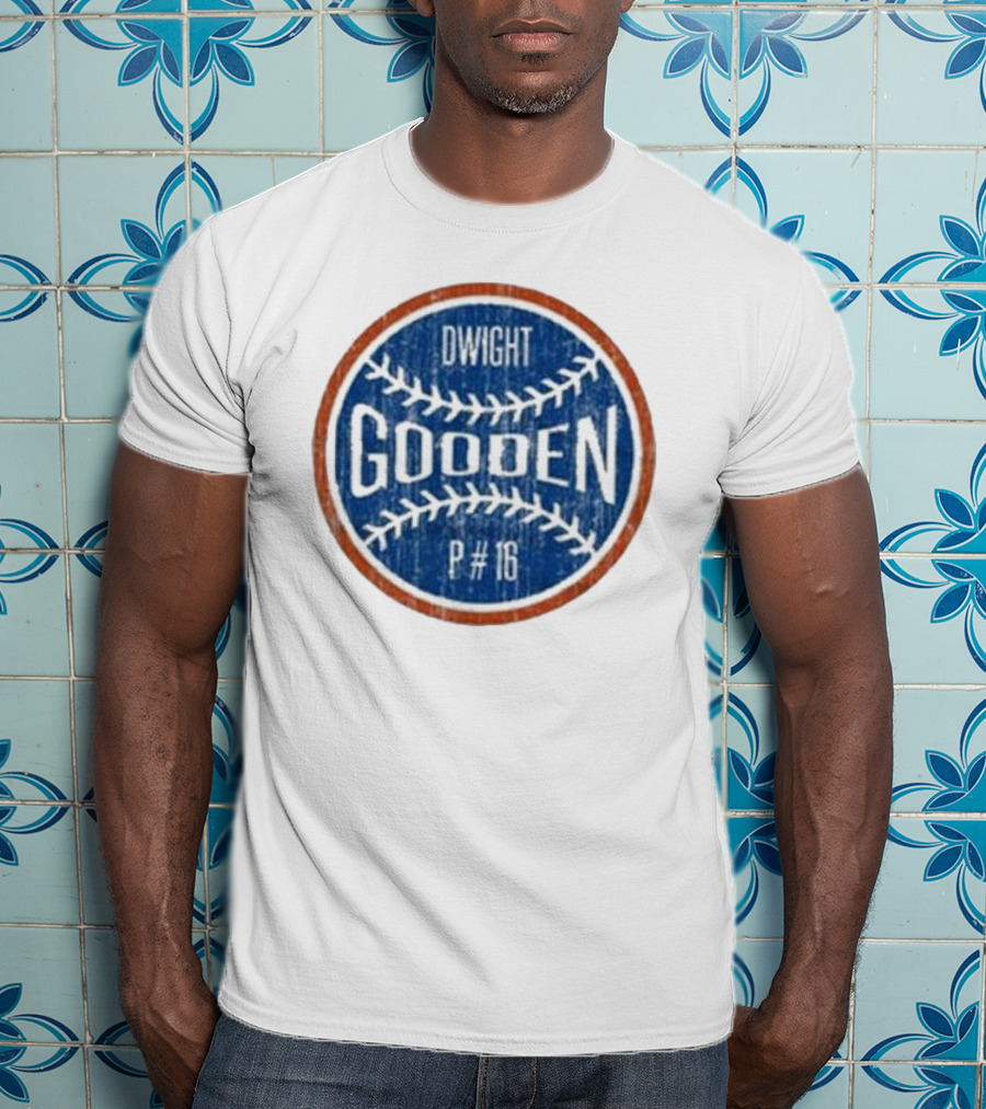 Dwight Gooden P #16 Baseball Vintage Circle T-Shirt
