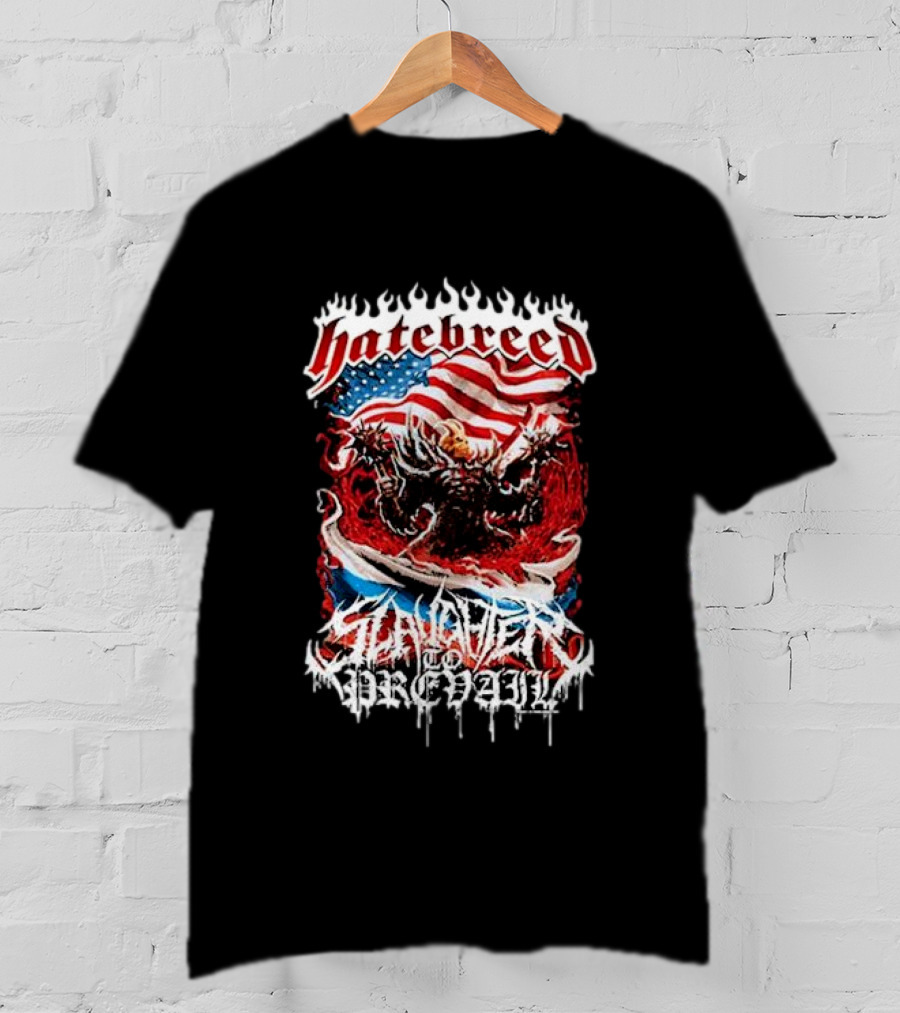 Hatebreed Slaughter To Prevail American Flag Demon T-Shirt