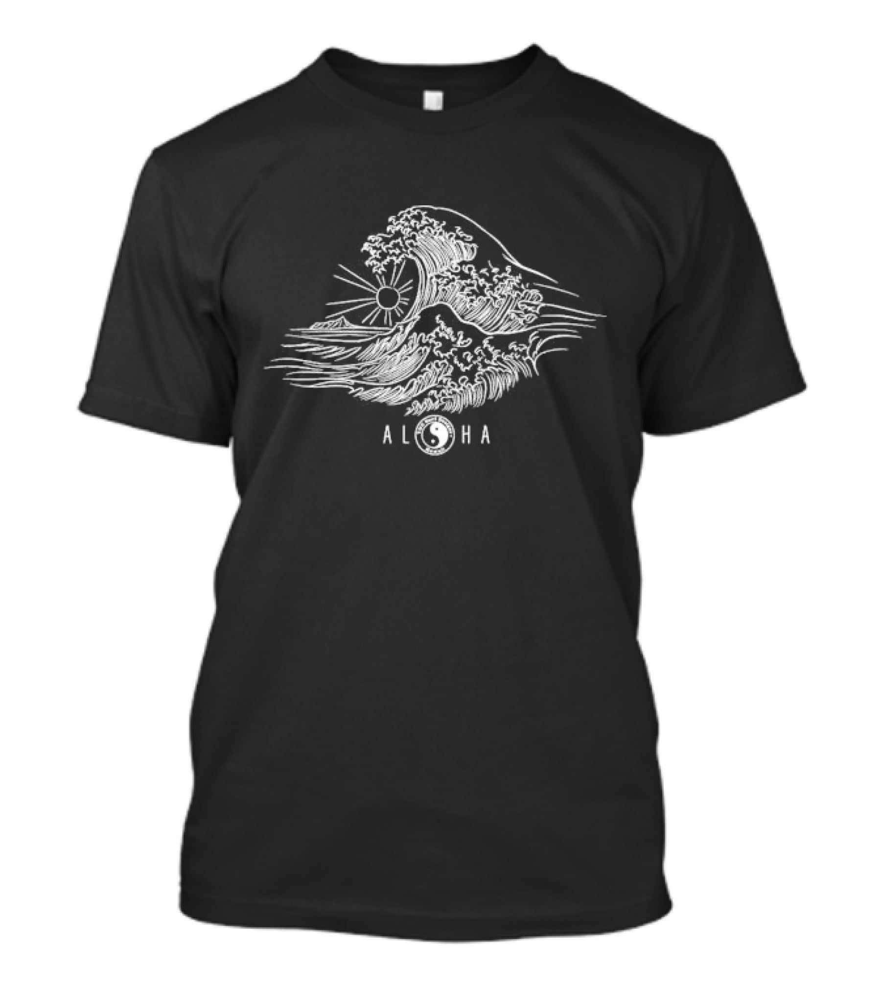 Aloha T&C Surf Simple Hokusai Wave Yin Yang T-Shirt