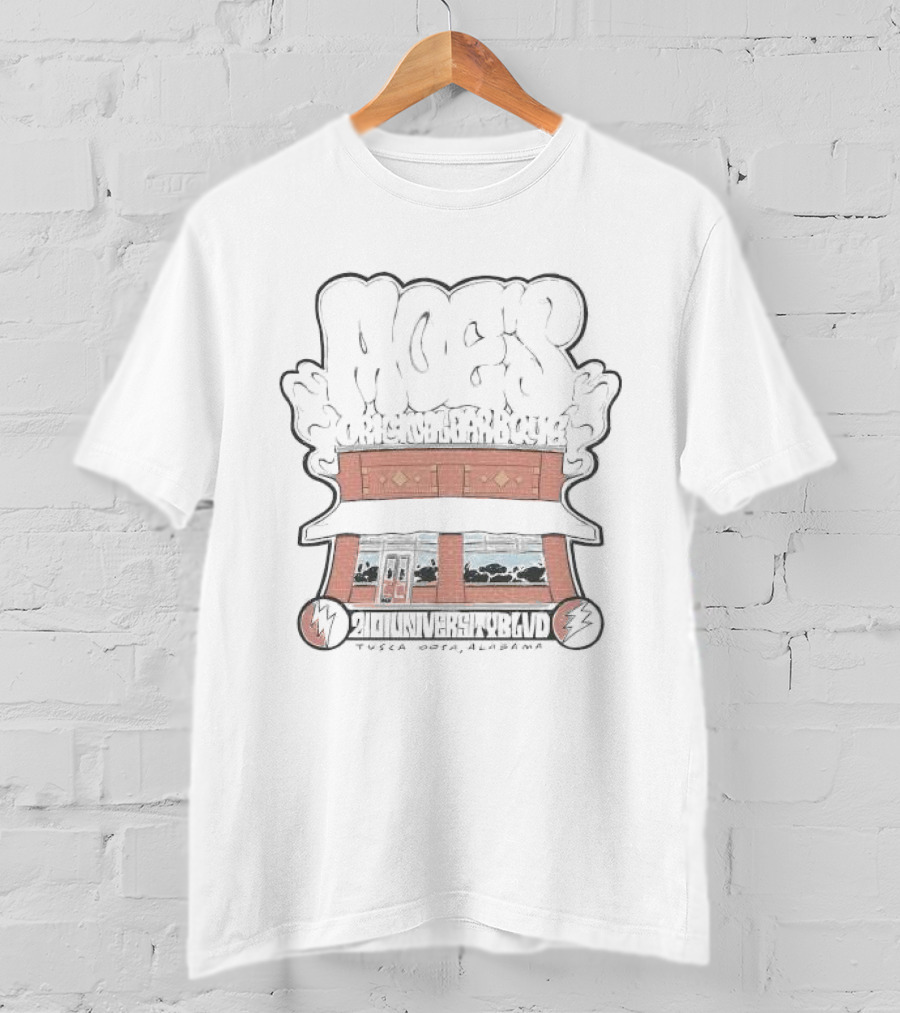 Moe's Original Barbecue Tuscaloosa Alabama 2101 University Blvd Warped Building T-Shirt