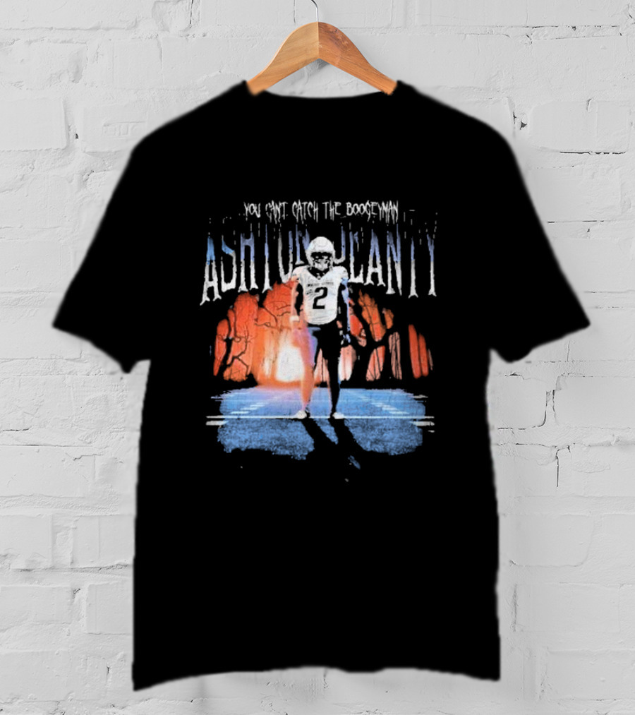 Ashton Jeanty You Can’t Catch The Boogeyman Football Forest Shadows T-Shirt