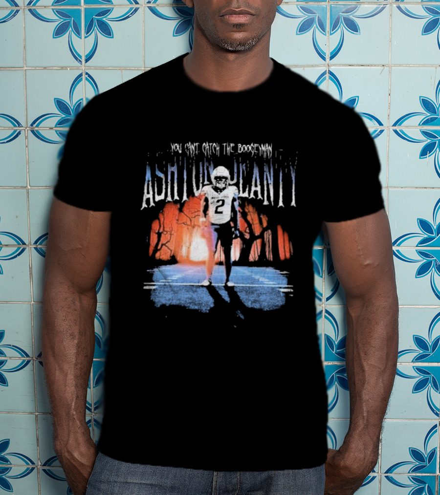 Ashton Jeanty You Can’t Catch The Boogeyman Football Forest Shadows T-Shirt