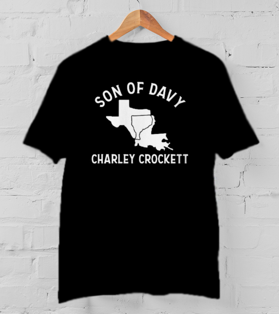Son Of Davy Charley Crockett Texas Map T-Shirt