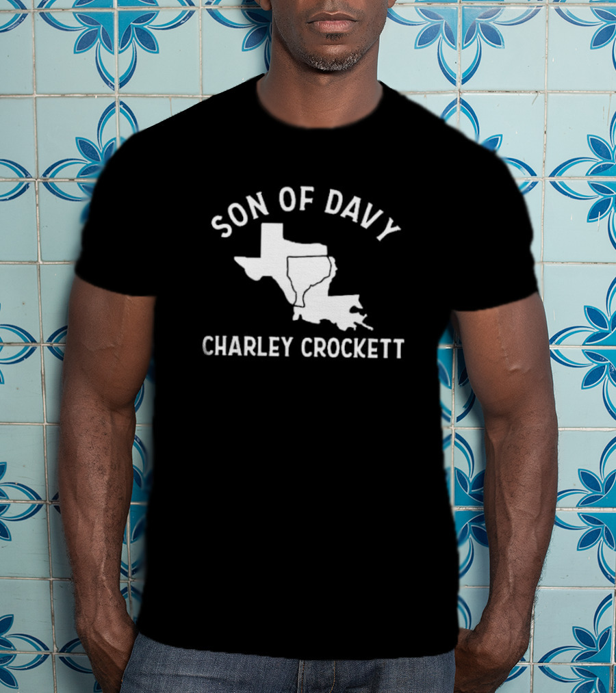 Son Of Davy Charley Crockett Texas Map T-Shirt