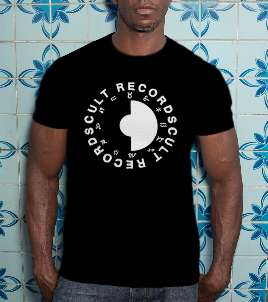 Cult Records Unif Believing Astrology Symbols Circle T-Shirt
