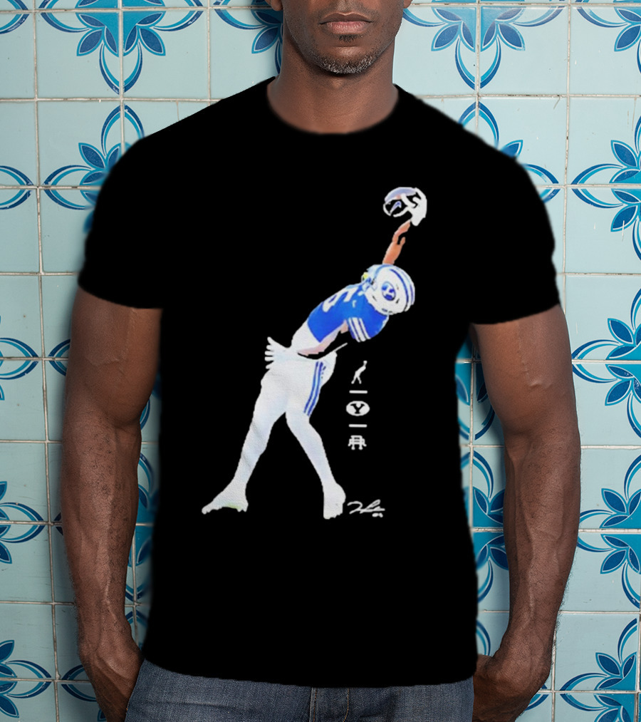 Darius Lassiter BYU Cougars Football Leaping Catch Highlight T-Shirt
