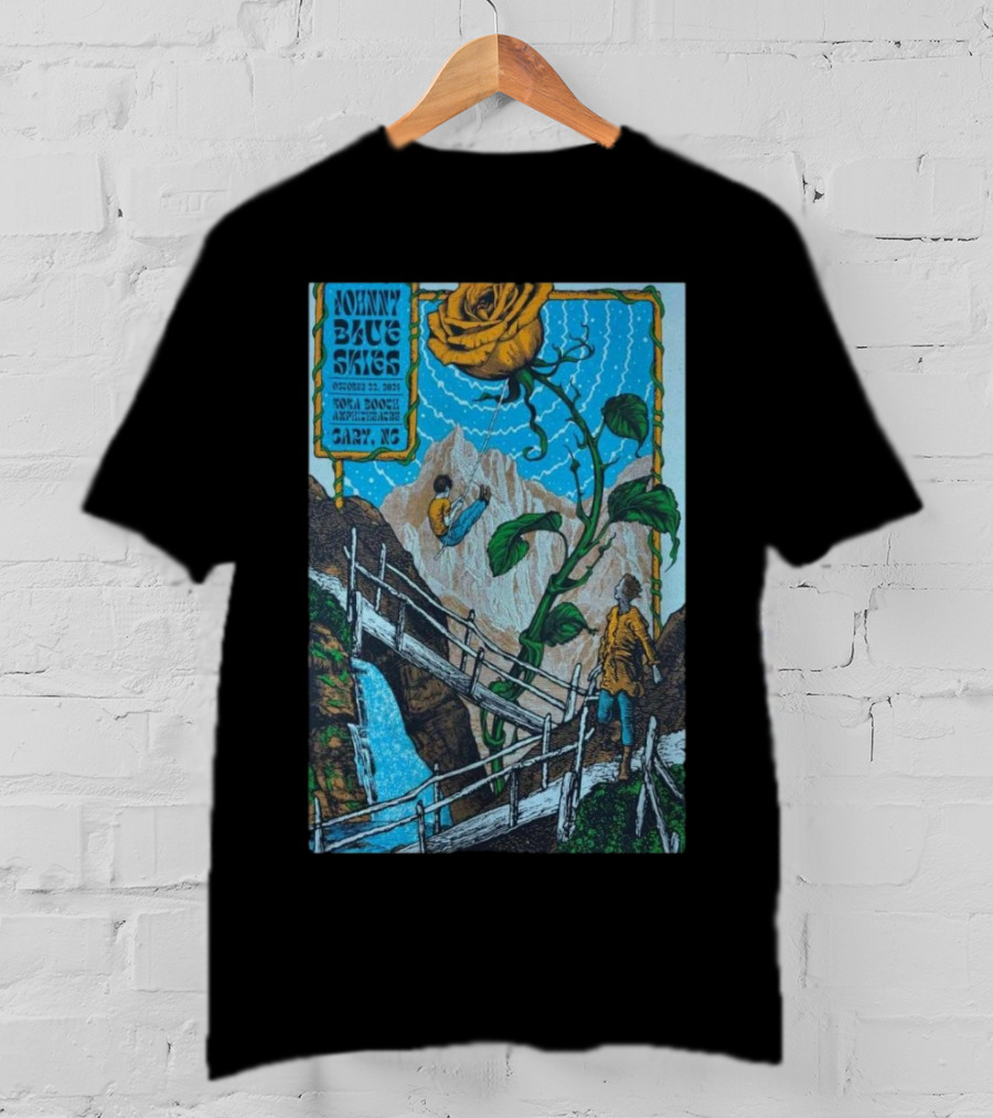 Johnny Blue Skies Sturgill Simpson Spiraling Rose Mountain Adventure Cary NC October 22 T-Shirt