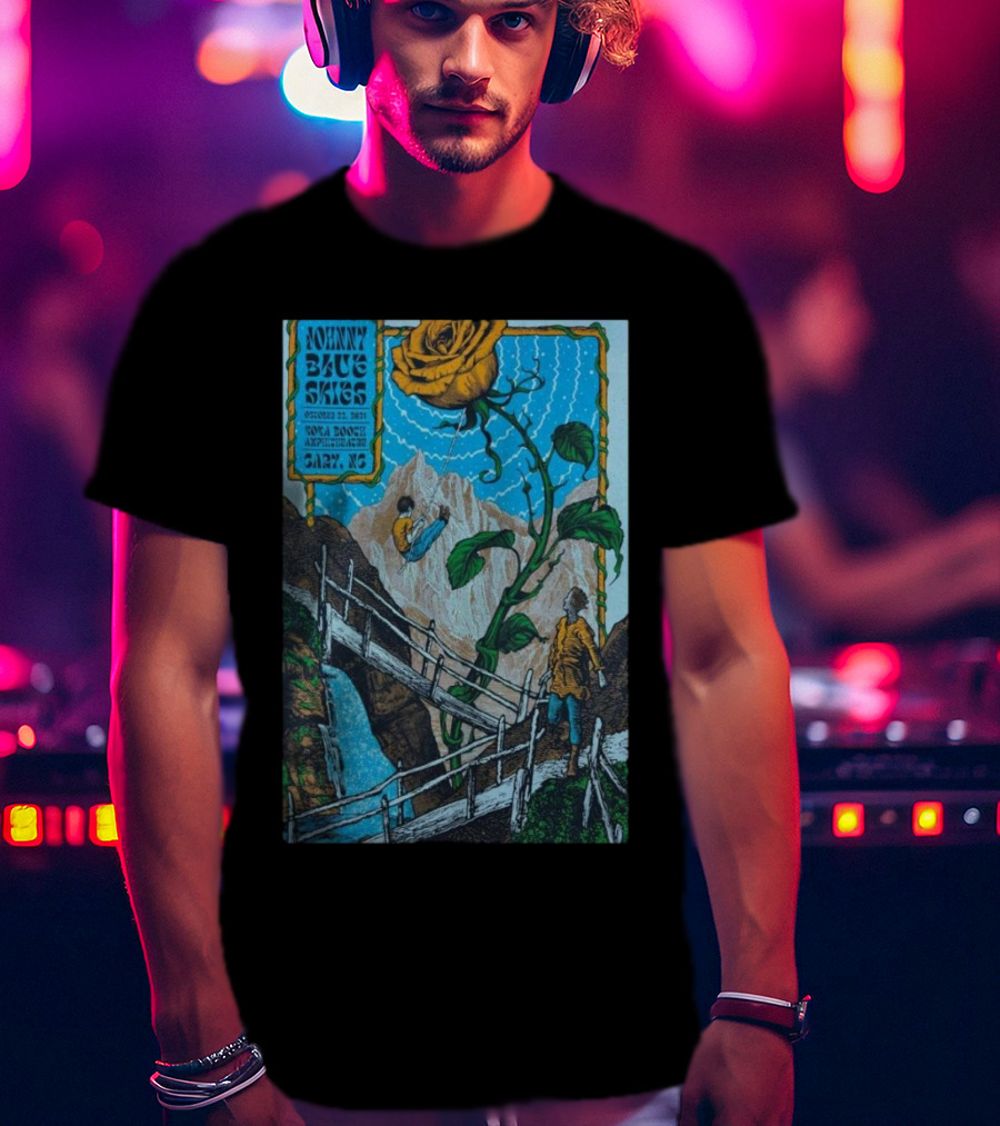 Johnny Blue Skies Sturgill Simpson Spiraling Rose Mountain Adventure Cary NC October 22 T-Shirt