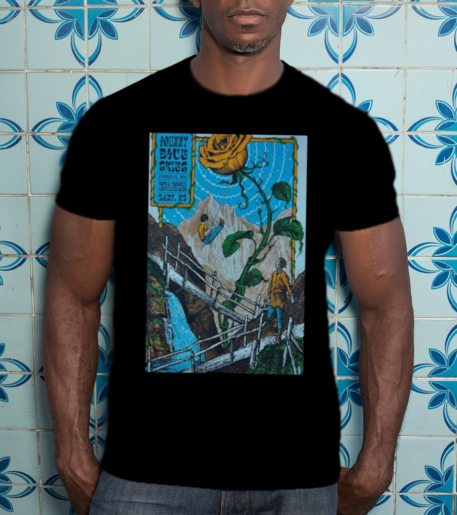 Johnny Blue Skies Sturgill Simpson Spiraling Rose Mountain Adventure Cary NC October 22 T-Shirt