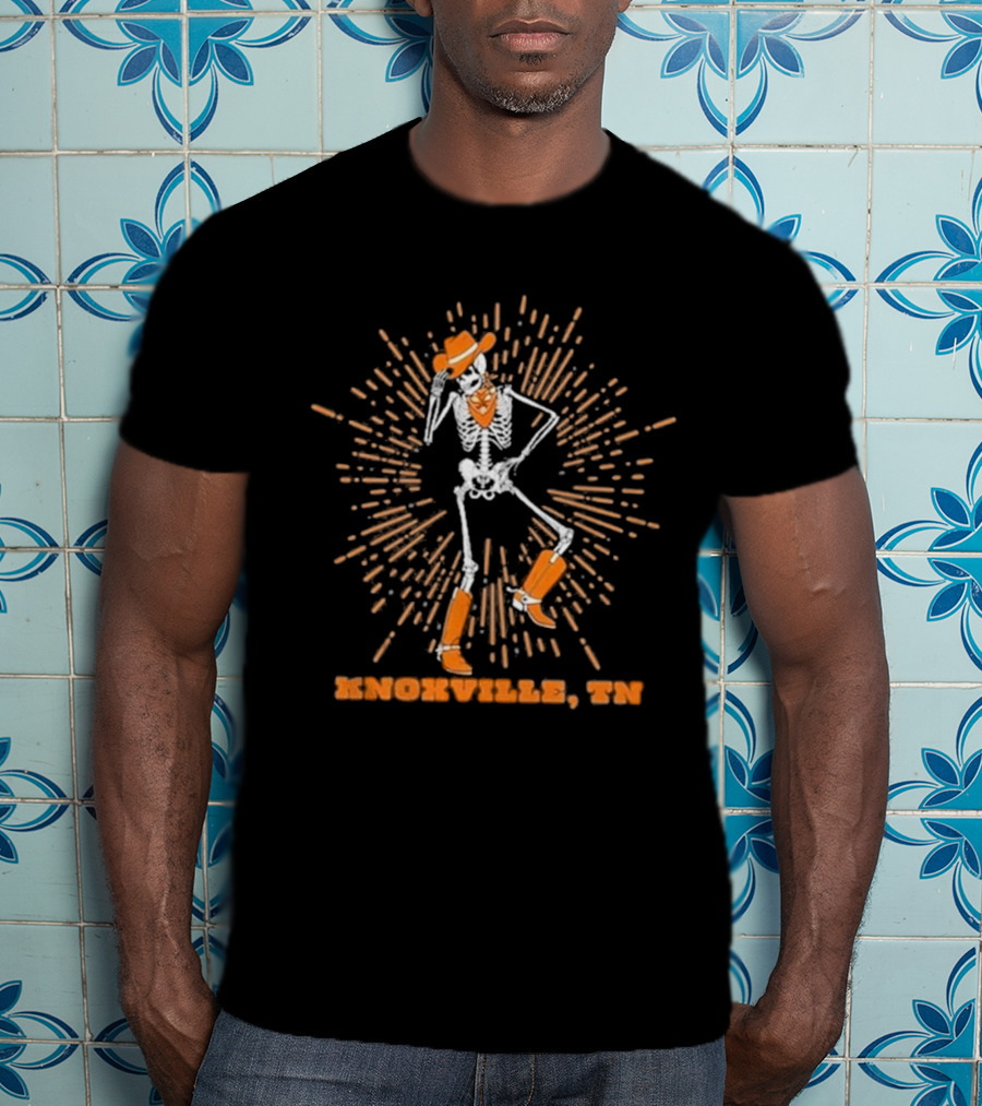 Knoxville TN Skeleton Cowboy Burst T-Shirt
