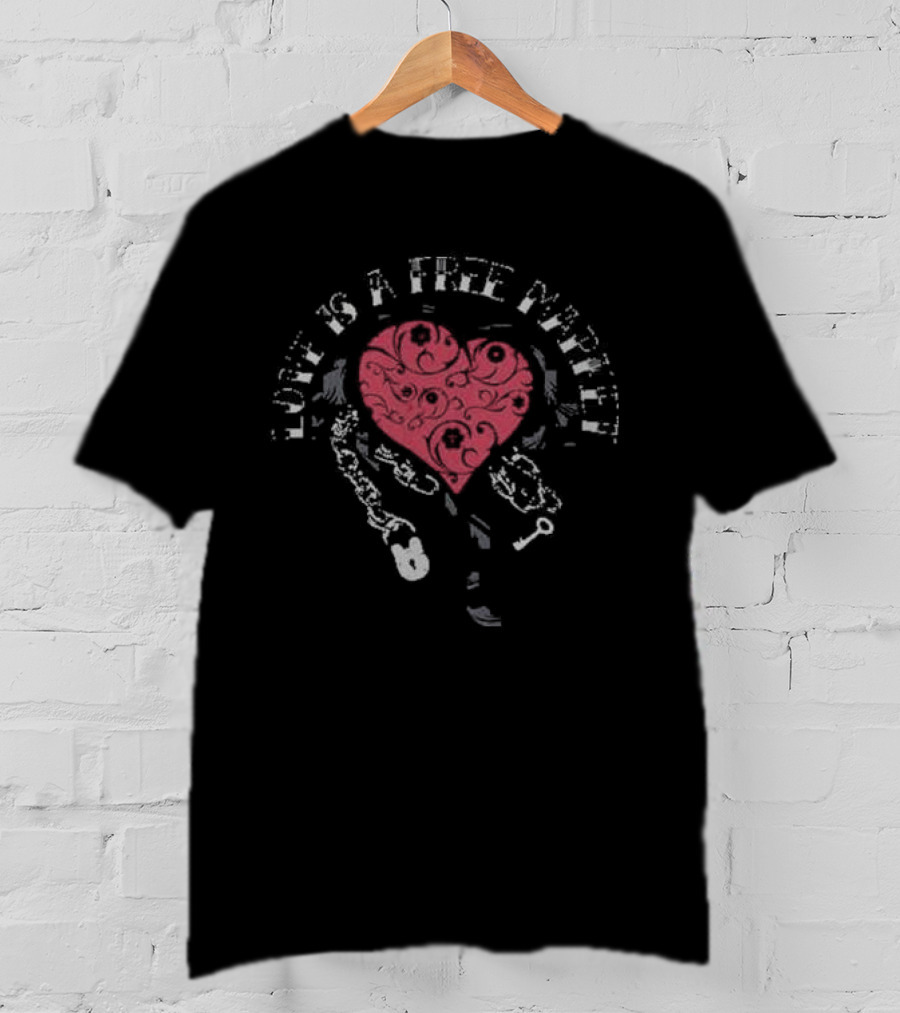 Love Is A Free Market Heart Chain Lock And Key T-Shirt