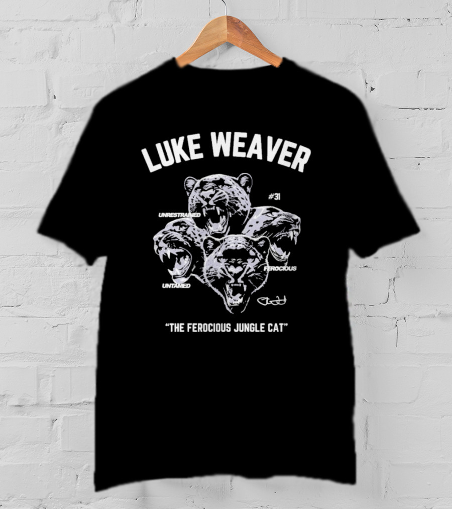 Luke Weaver Unrestrained Untamed Ferocious Jungle Cat #31 T-Shirt