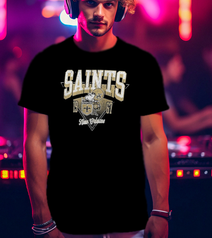 New Orleans Saints 1967 Vintage Fanatics Never Over T-Shirt