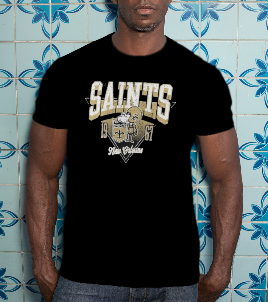 New Orleans Saints 1967 Vintage Fanatics Never Over T-Shirt