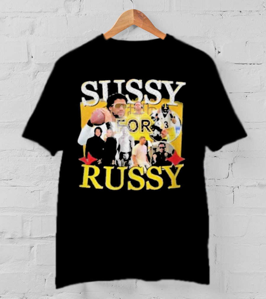 Sussy For Russy Football Photos Collage T-Shirt