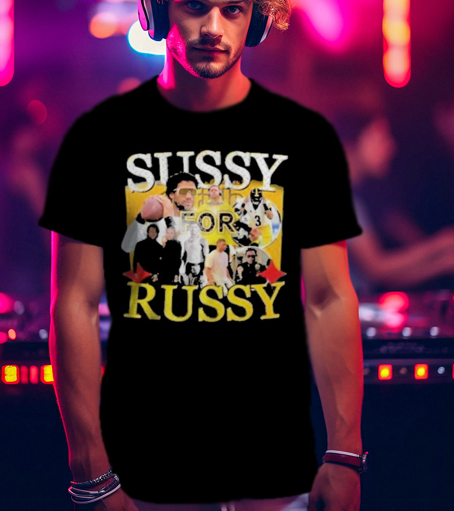 Sussy For Russy Football Photos Collage T-Shirt