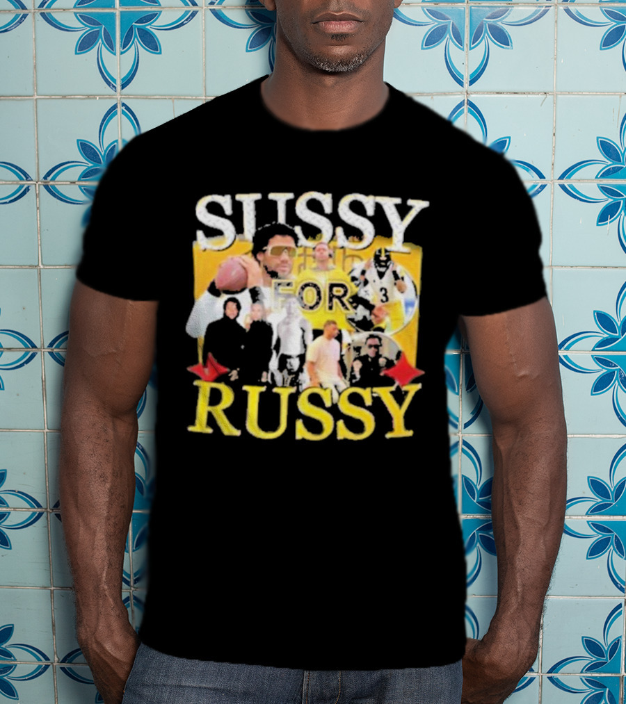 Sussy For Russy Football Photos Collage T-Shirt