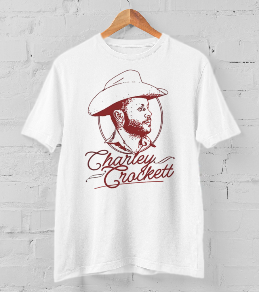 Charley Crockett Western Cowboy Hat Profile T-Shirt