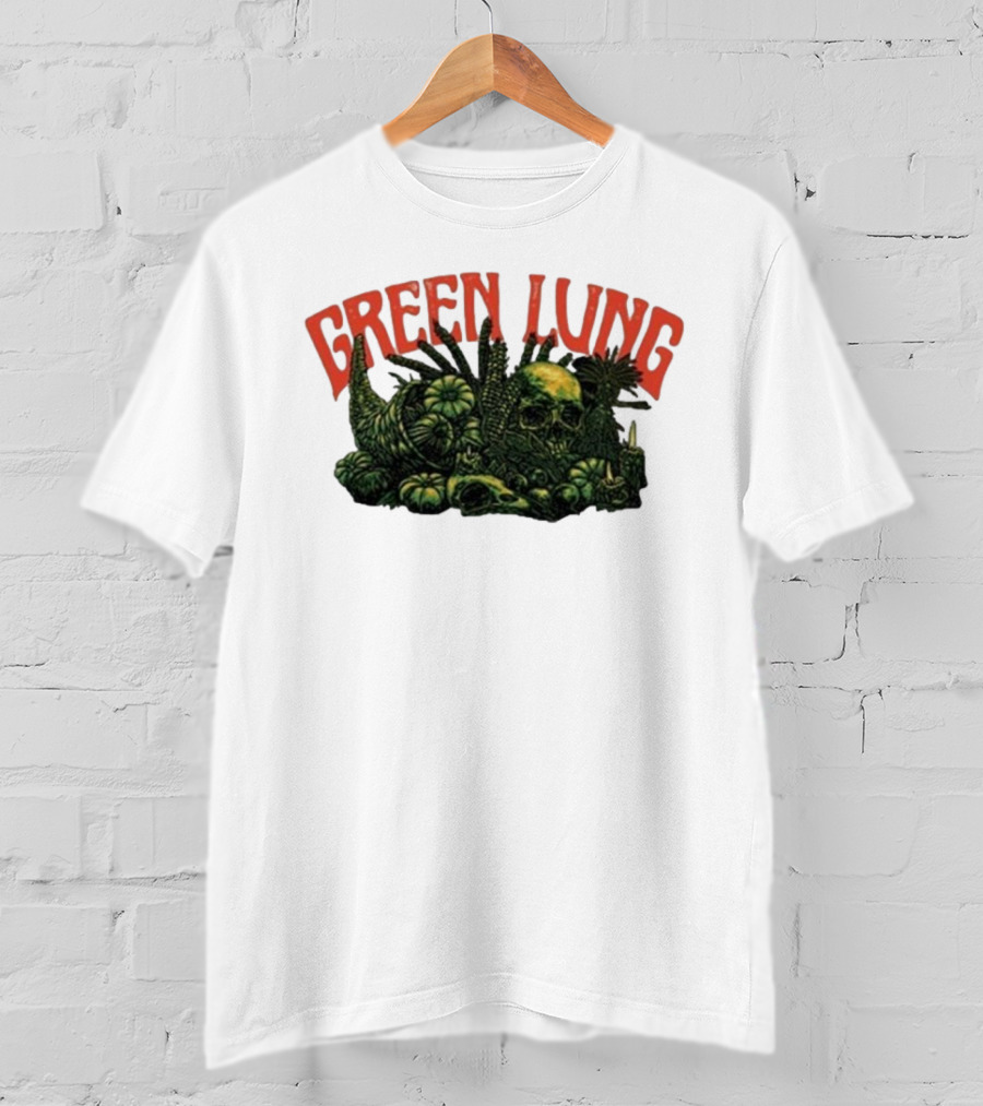 Green Lung Harvest Skull And Pumpkins T-Shirt