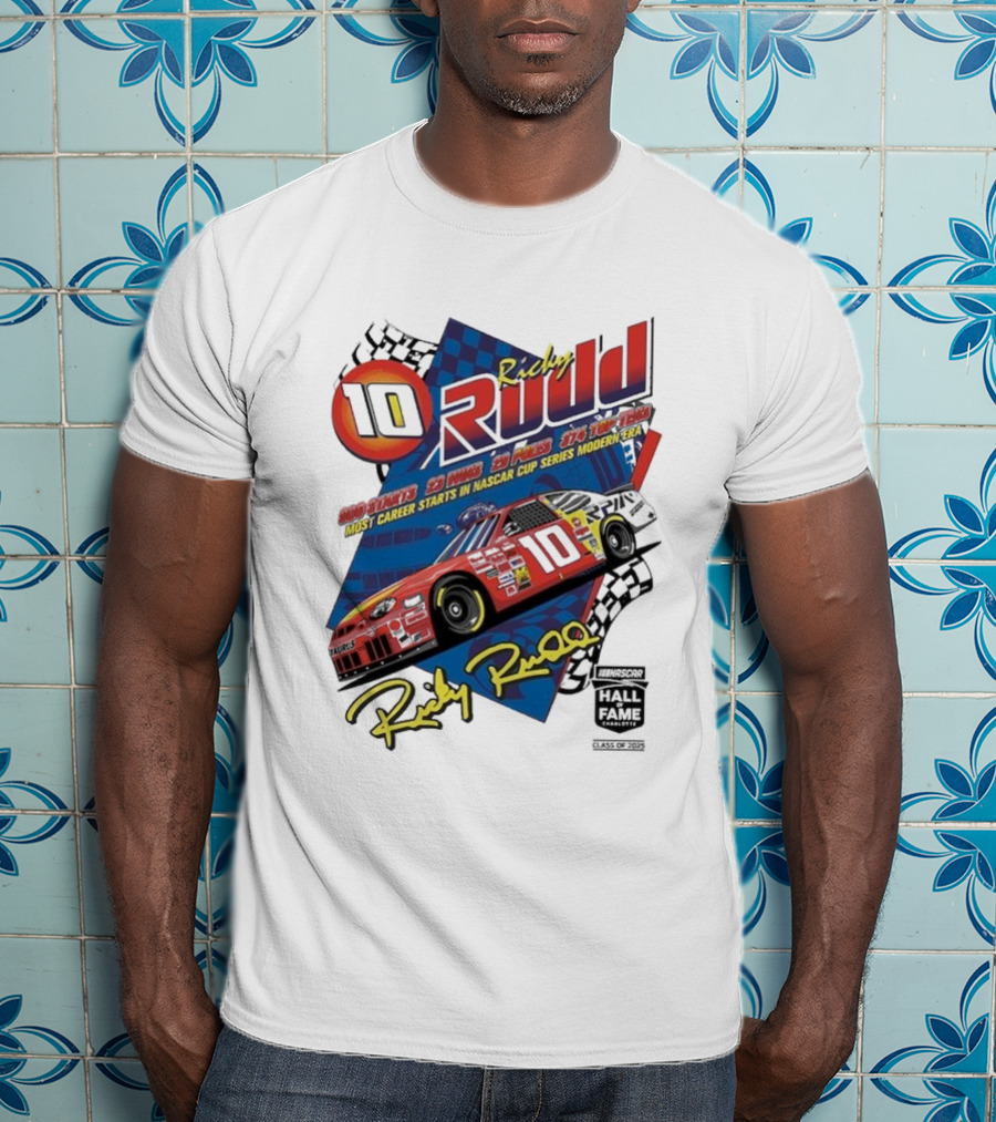 Ricky Rudd 2025 NASCAR Hall Of Fame Inductee 906 Starts 23 Wins 29 Top 5s 48 Top 10s Most Career Starts In NASCAR Cup Series Modern Era T-Shirt