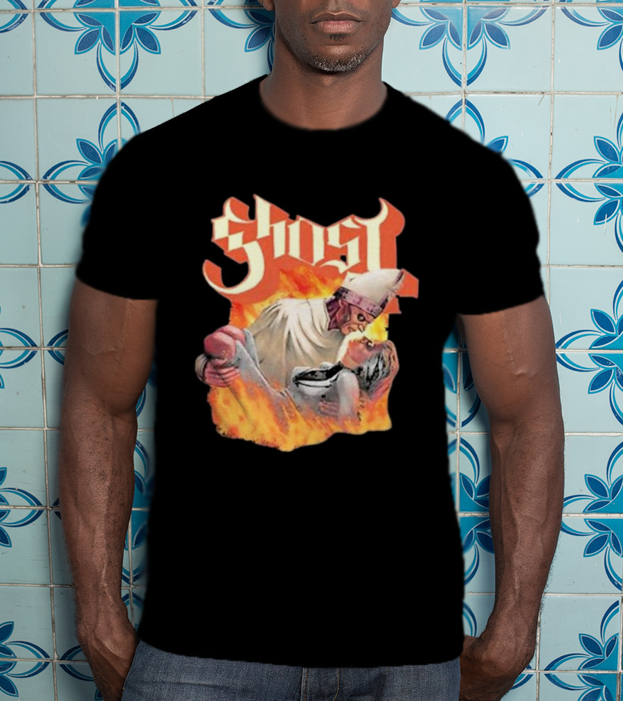 Ghost Nihil Embracing Flames T-Shirt