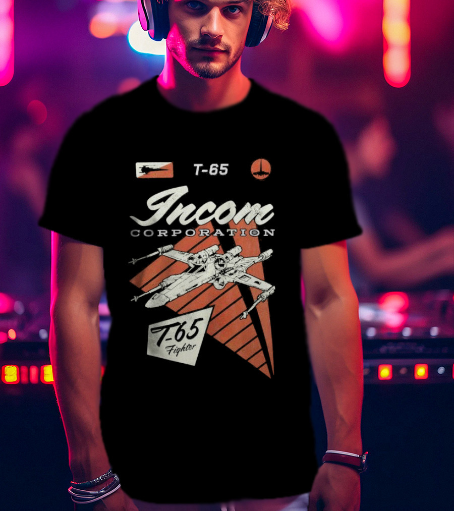 Incom Corporation T-65 Fighter Starship Graphic Retro T-Shirt