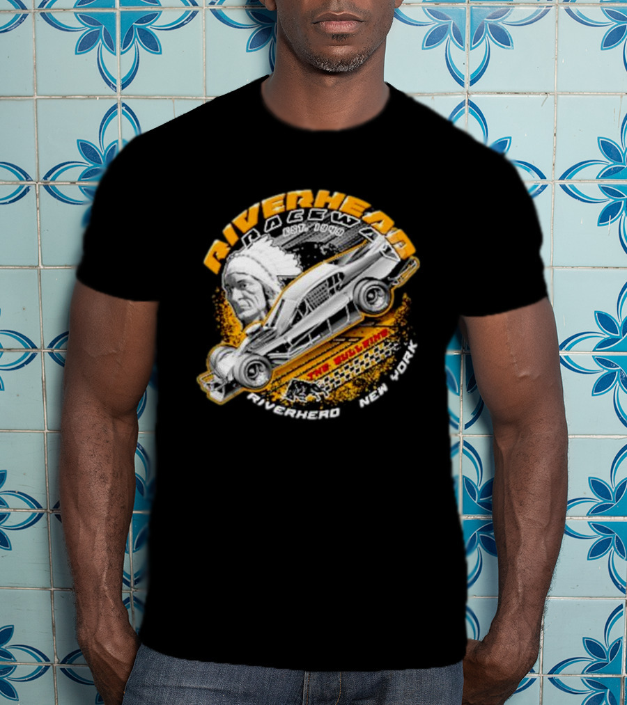 Riverhead Raceway Car Graphic Est 1940 Riverhead New York T-Shirt