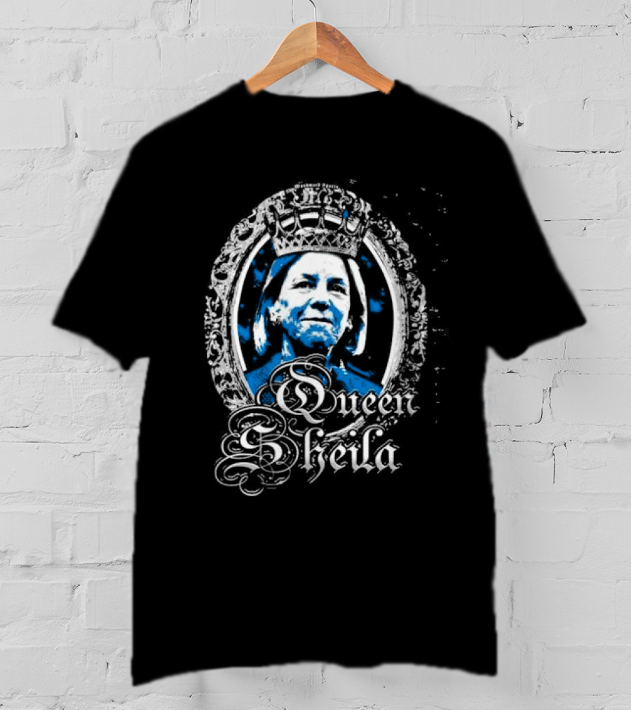 Queen Sheila Regal Portrait Crowned With Ornate Frame T-Shirt