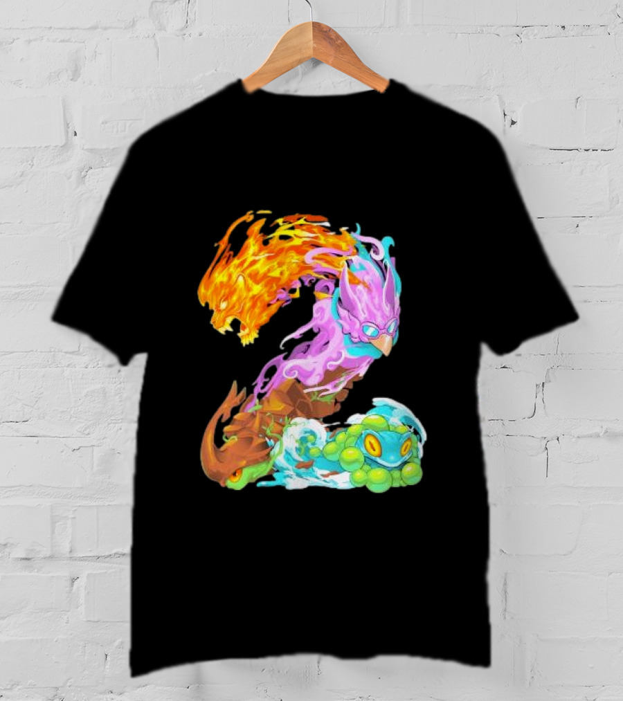 Rivals Of Aether 2 Elemental Creatures Number T-Shirt