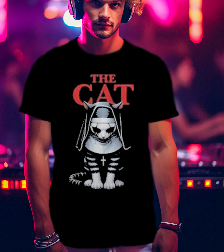 The Cat Nun With Cross T-Shirt