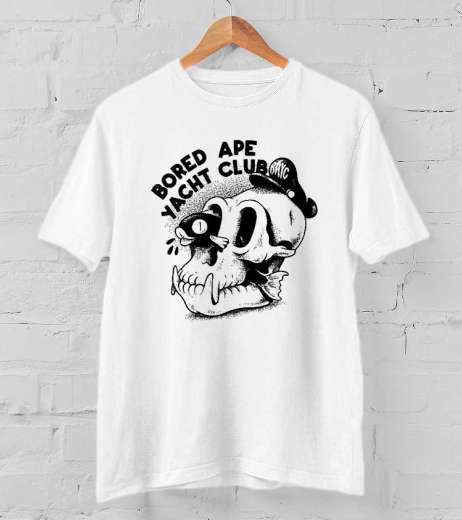 Bored Ape Yacht Club Bayc Skull Cartoon Fish Hat T-Shirt