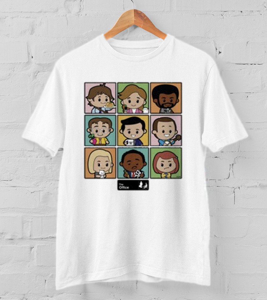 The Office Characters Cartoon Grid Toddler T-Shirt
