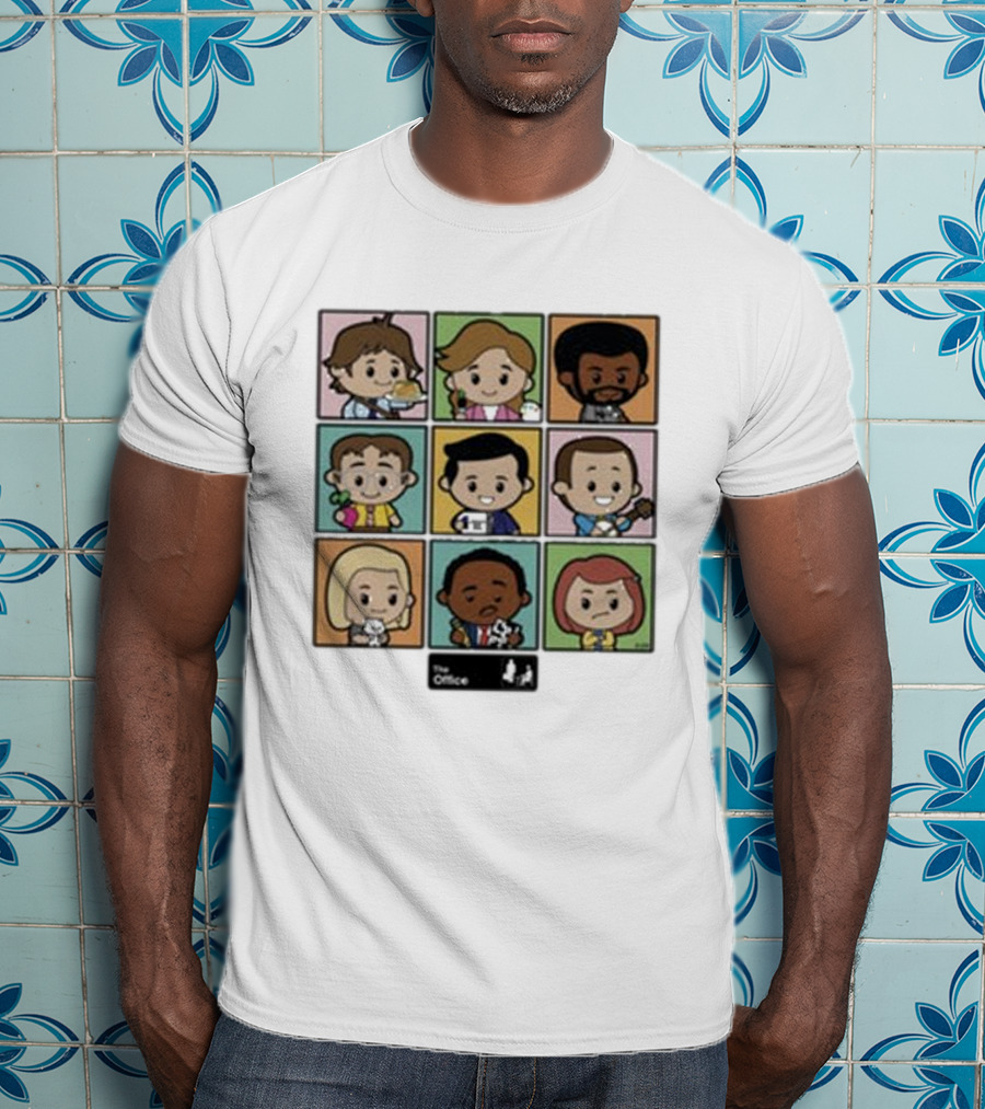 The Office Characters Cartoon Grid Toddler T-Shirt