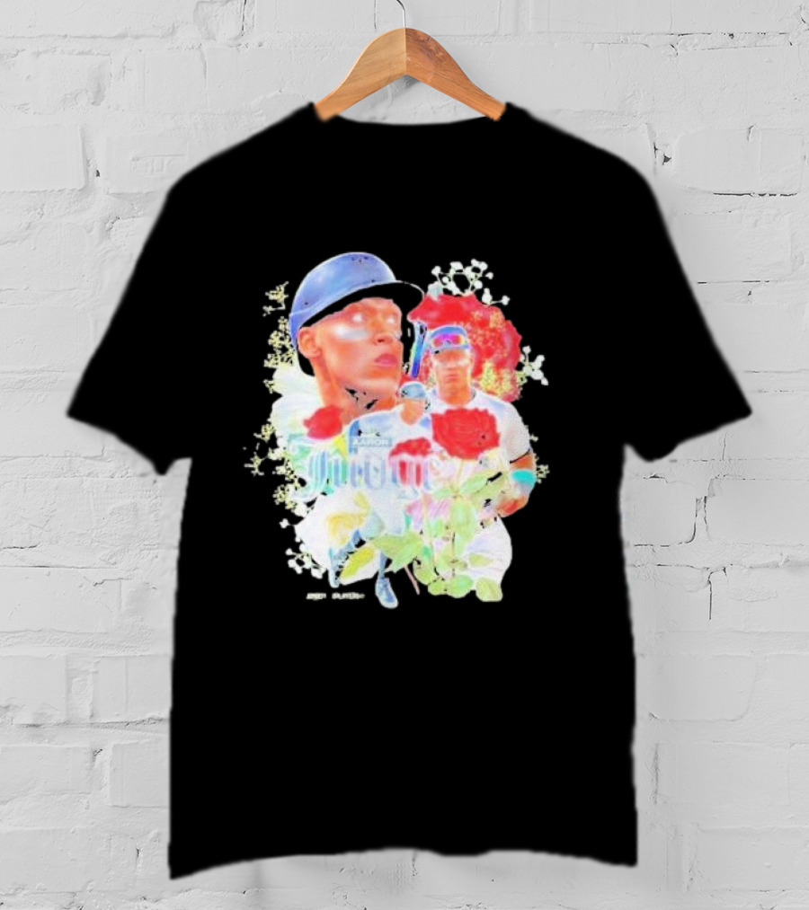Aaron Judge Smell The Roses New York Yankees Baseball Player Floral T-Shirt