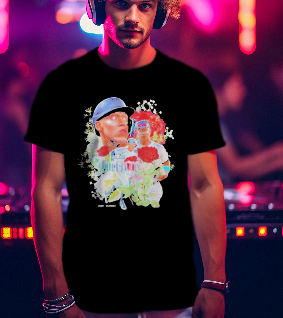 Aaron Judge Smell The Roses New York Yankees Baseball Player Floral T-Shirt
