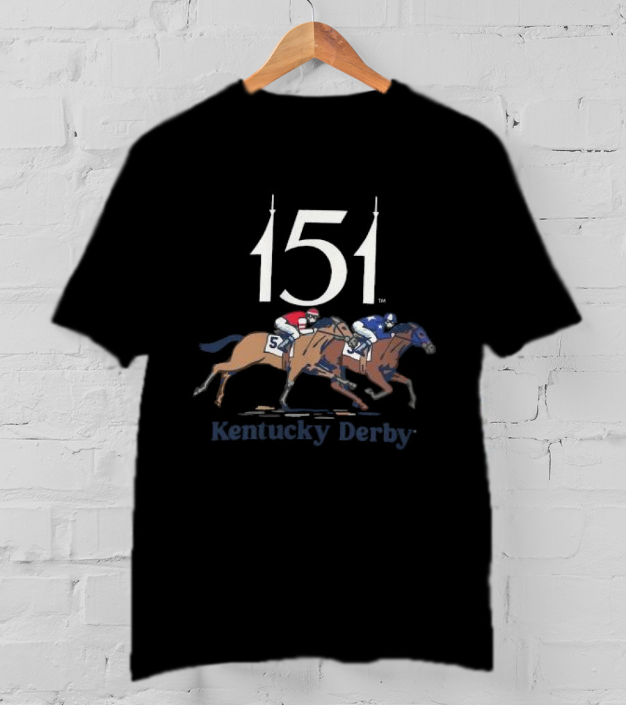 Kentucky Derby 151 Hug The Rail Ahead Levi T-Shirt