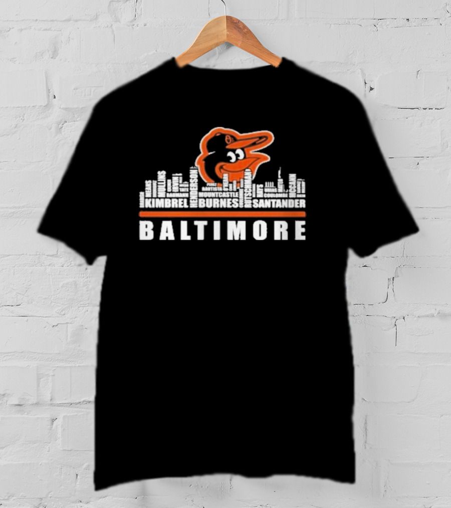 Baltimore Orioles Player Names Kimbrel Henderson Burnes Mountcastle Santander T-Shirt