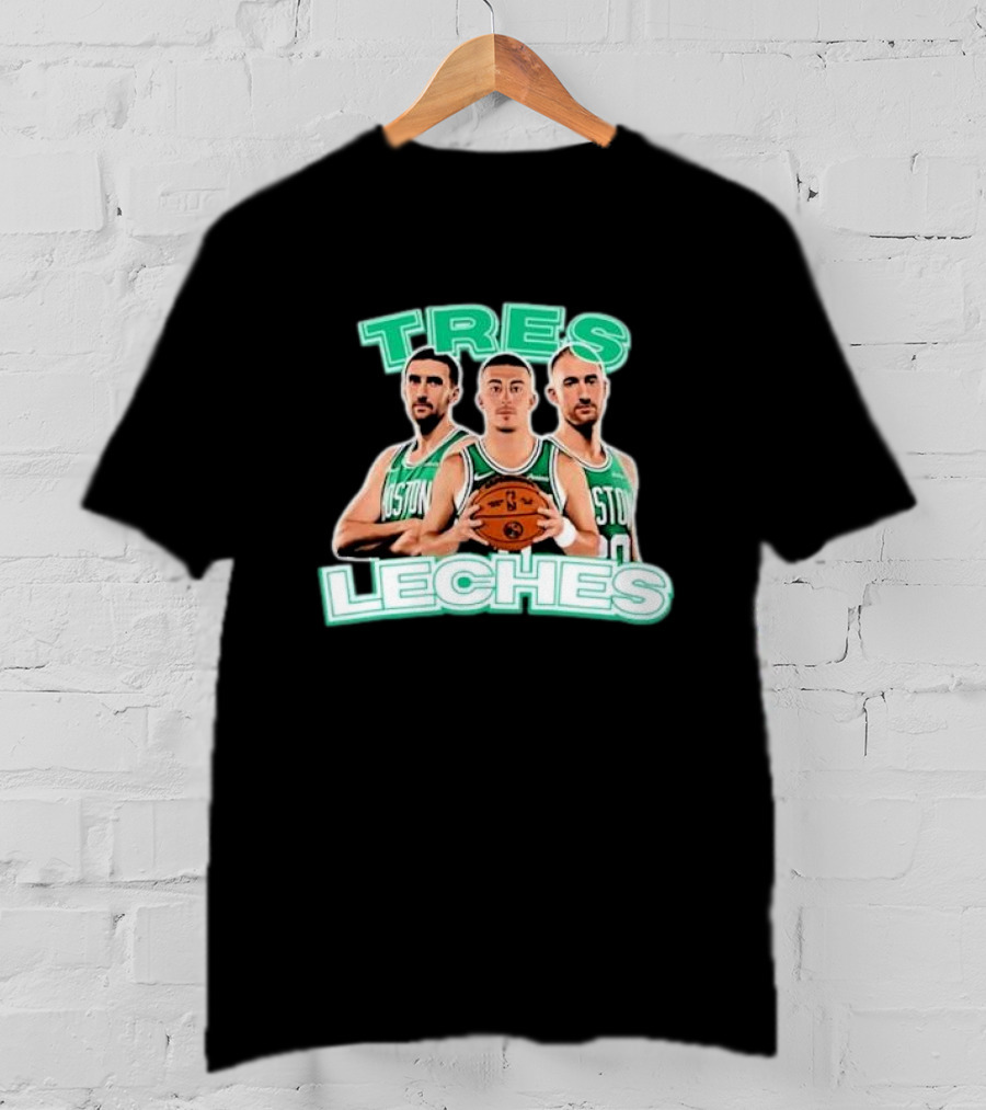 Boston Celtics Tres Leches Basketball Trio T-Shirt