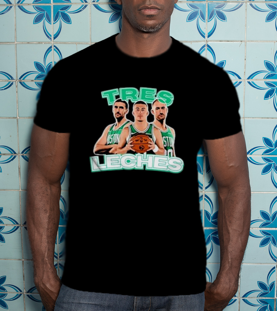 Boston Celtics Tres Leches Basketball Trio T-Shirt