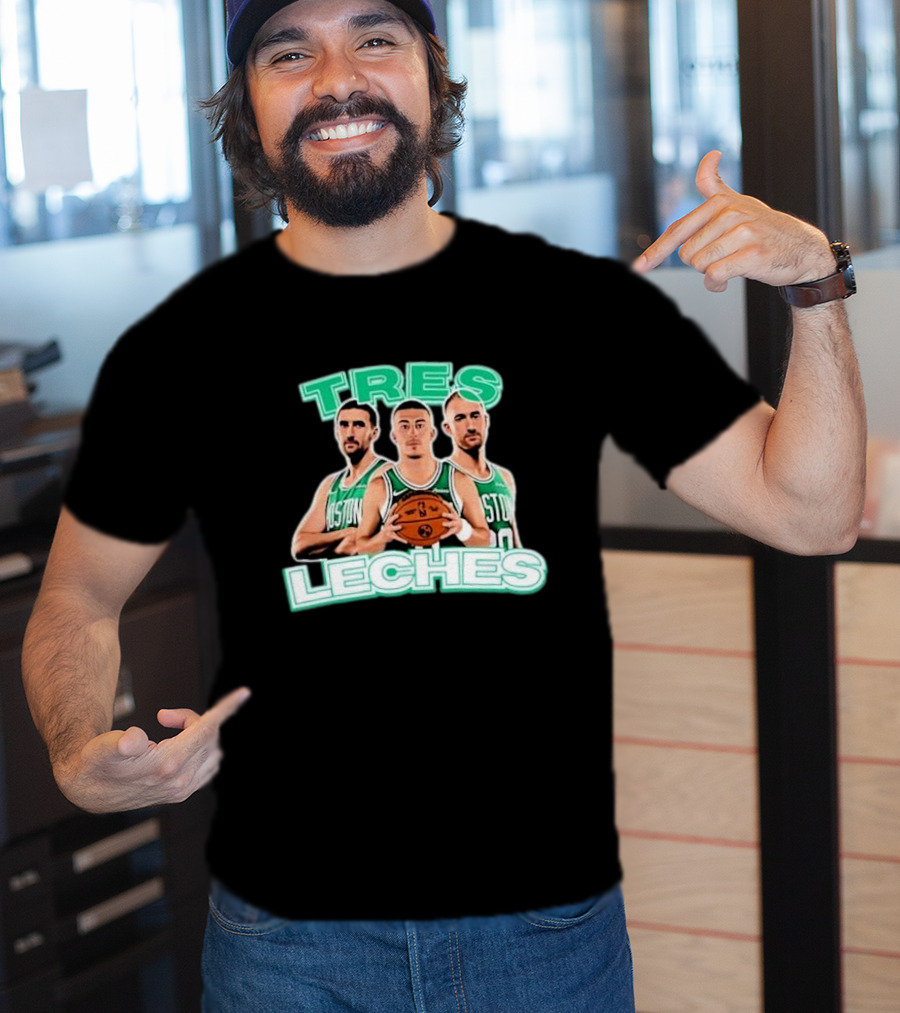 Boston Celtics Tres Leches Basketball Trio T-Shirt