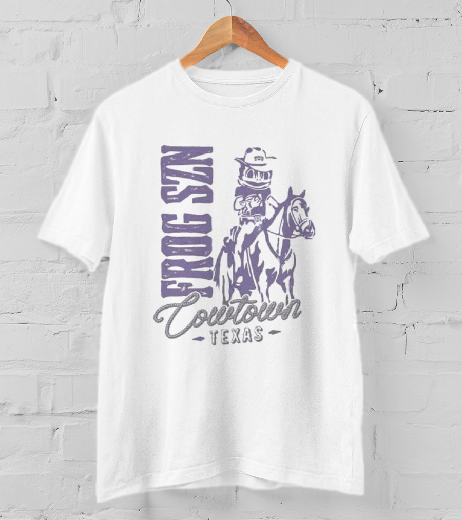 Frog Szn Cowtown Texas TCU Rider T-Shirt