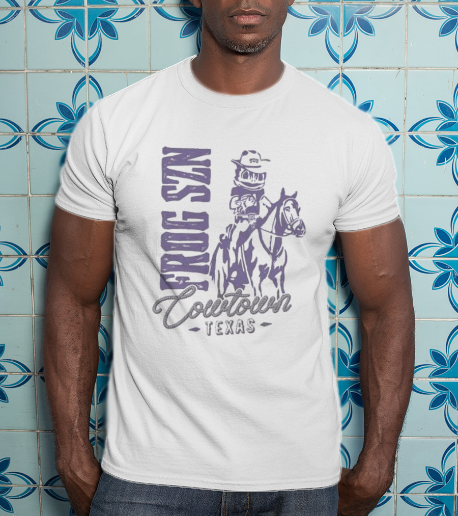 Frog Szn Cowtown Texas TCU Rider T-Shirt