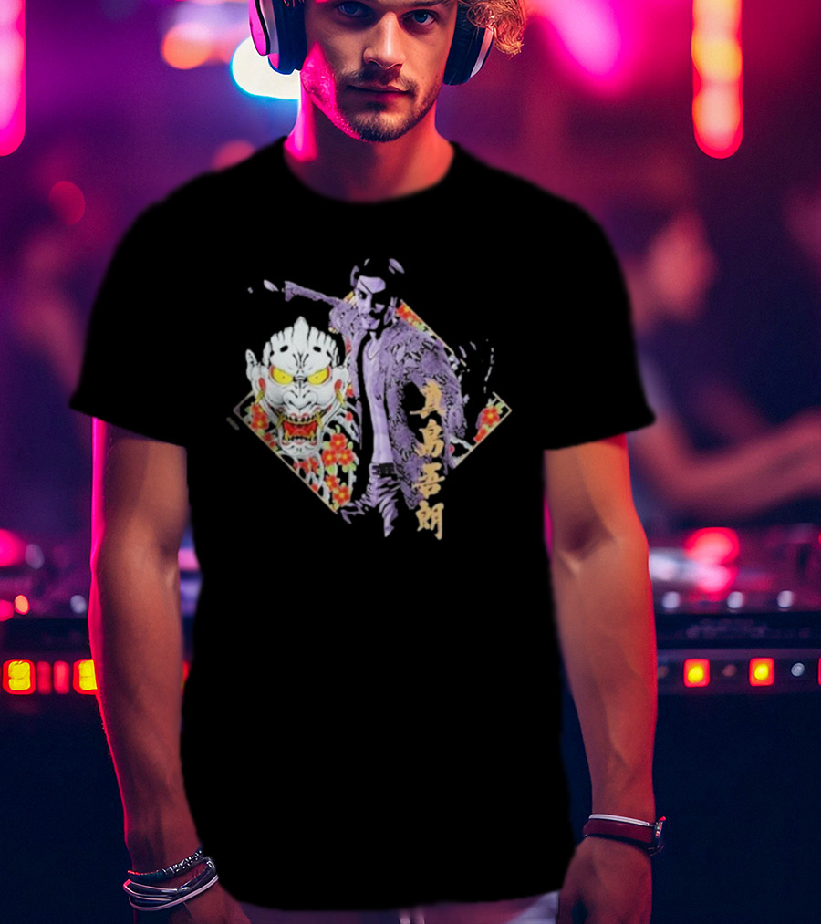 Like A Dragon Yakuza Goro Majima Oni Floral T-Shirt