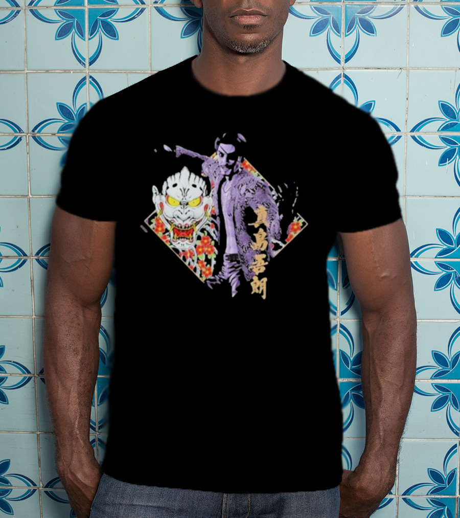 Like A Dragon Yakuza Goro Majima Oni Floral T-Shirt