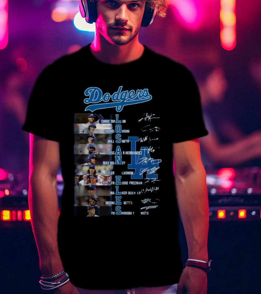 Dodgers Chris Taylor Shohei Ohtani Will Smith Los Angeles Freddie Freeman Mookie Betts Signatures T-Shirt