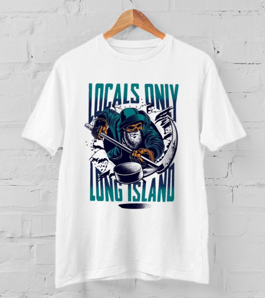 Locals Only Long Island Reaper Hockey Stick Scythe T-Shirt