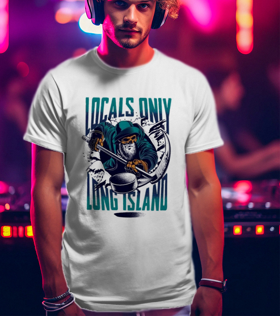 Locals Only Long Island Reaper Hockey Stick Scythe T-Shirt