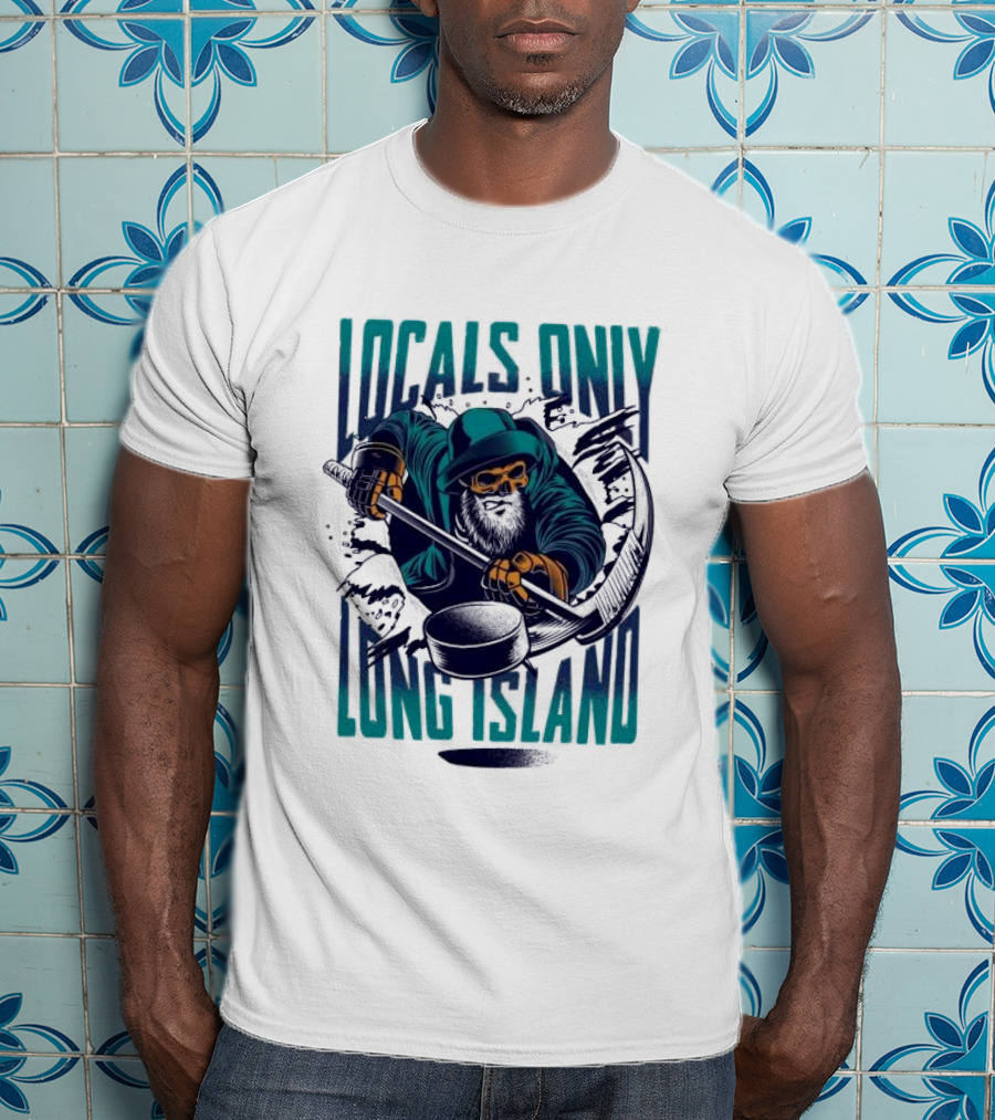Locals Only Long Island Reaper Hockey Stick Scythe T-Shirt