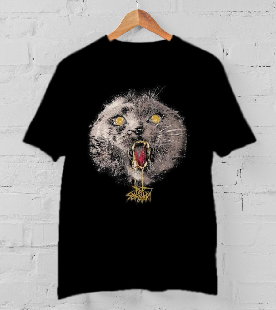 Church Pet Sematary Horror Cat Yellow Eyes Scream T-Shirt