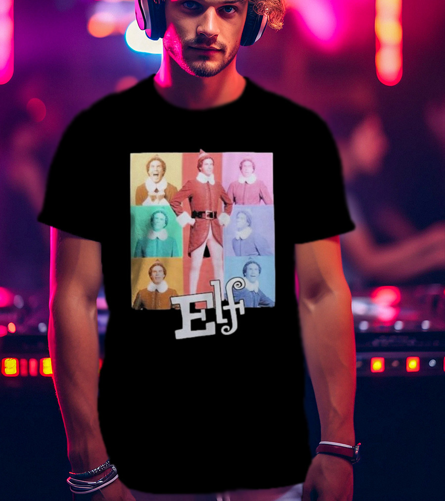 Elf Colorful Pop Art Collage T-Shirt